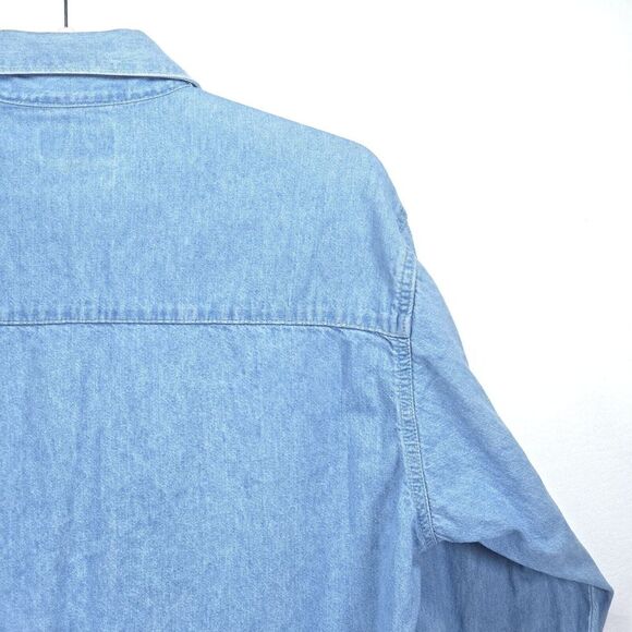 Vintage Three Rivers Denim Shirt‎ Womens Medium Embroidered Santa Cabincore Mom - Picture 14 of 16